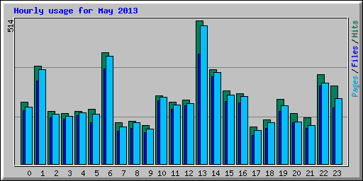 Hourly usage for May 2013