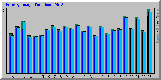 Hourly usage for June 2013